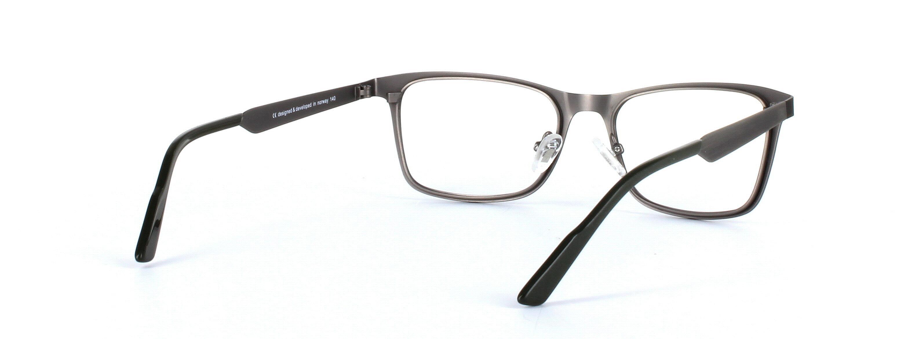 Helly Hansen HH 1008 Gunmetal Full Rim Rectangular Oval Metal Glasses - Image View 4