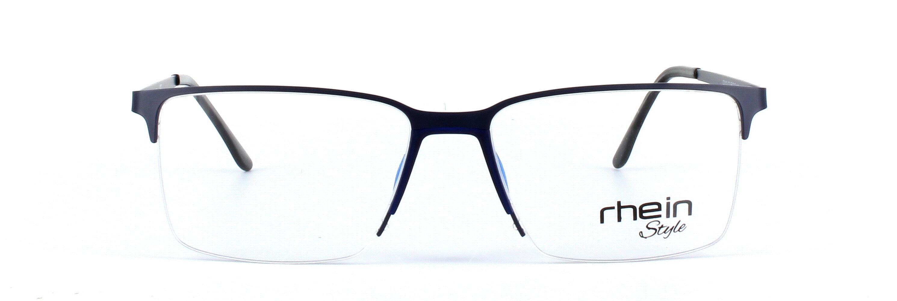 Hamilton Blue Semi Rimless Rectangular Metal Glasses - Image View 5