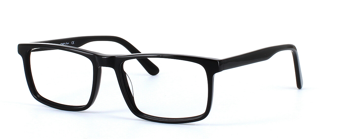 Livadia in shiny black - unisex acetate glasses - image view 1
