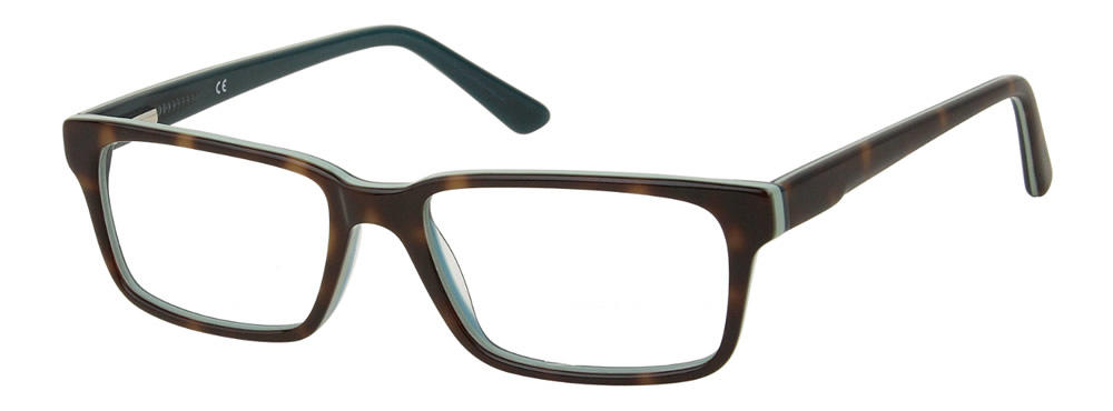 Eyecroxx 321 Tortoise Full Rim Rectangular Plastic Glasses - Image View 1