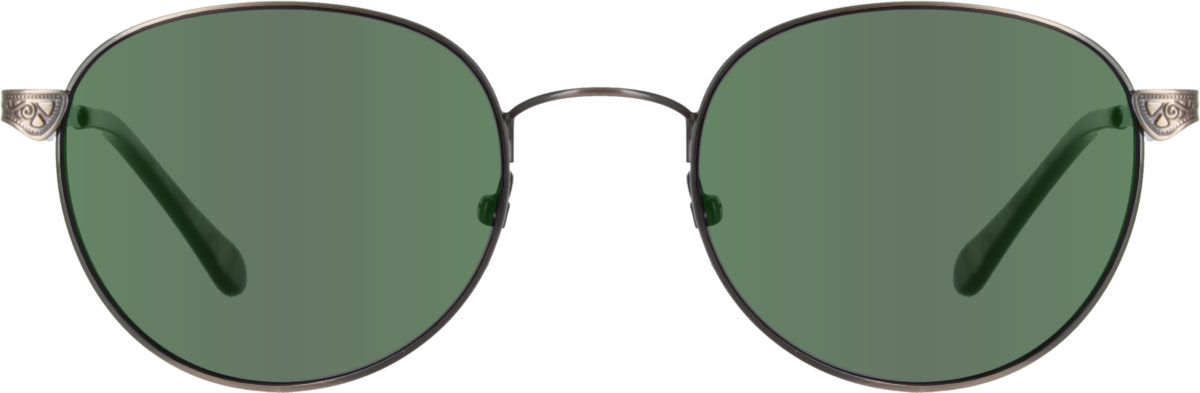 Kavarna Bronze Full Rim Round Metal Prescription Sunglasses - Image View 2
