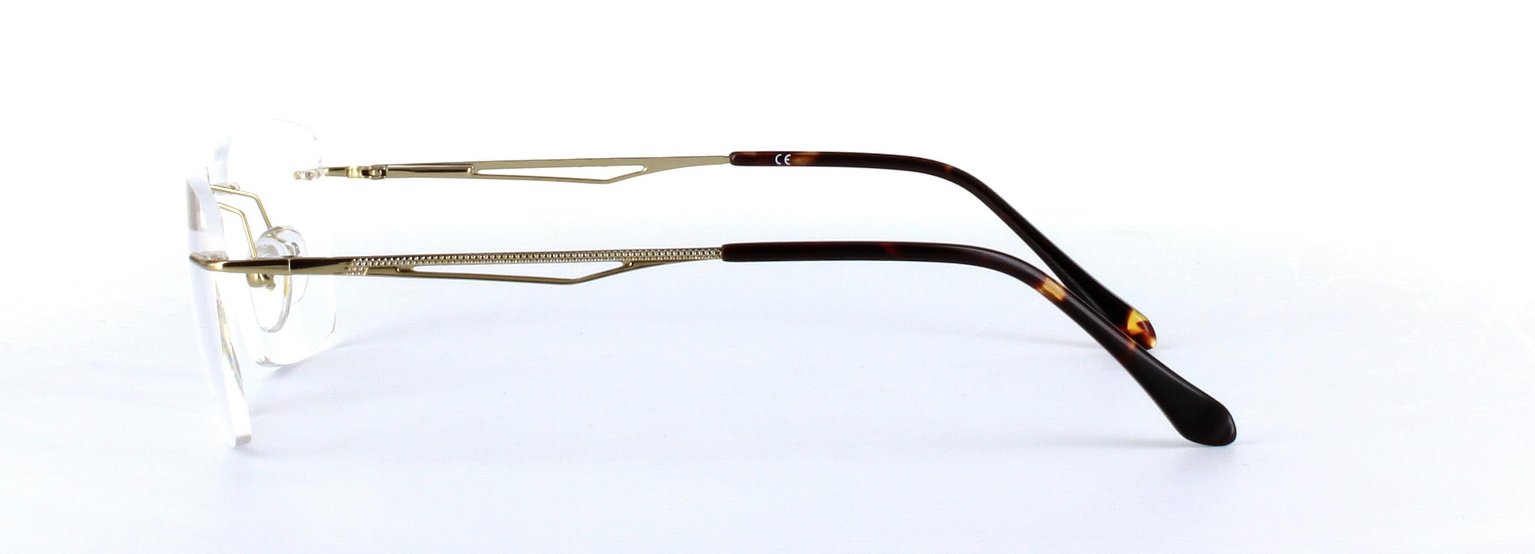 Ghost Gold Rimless Metal Glasses - Image View 2