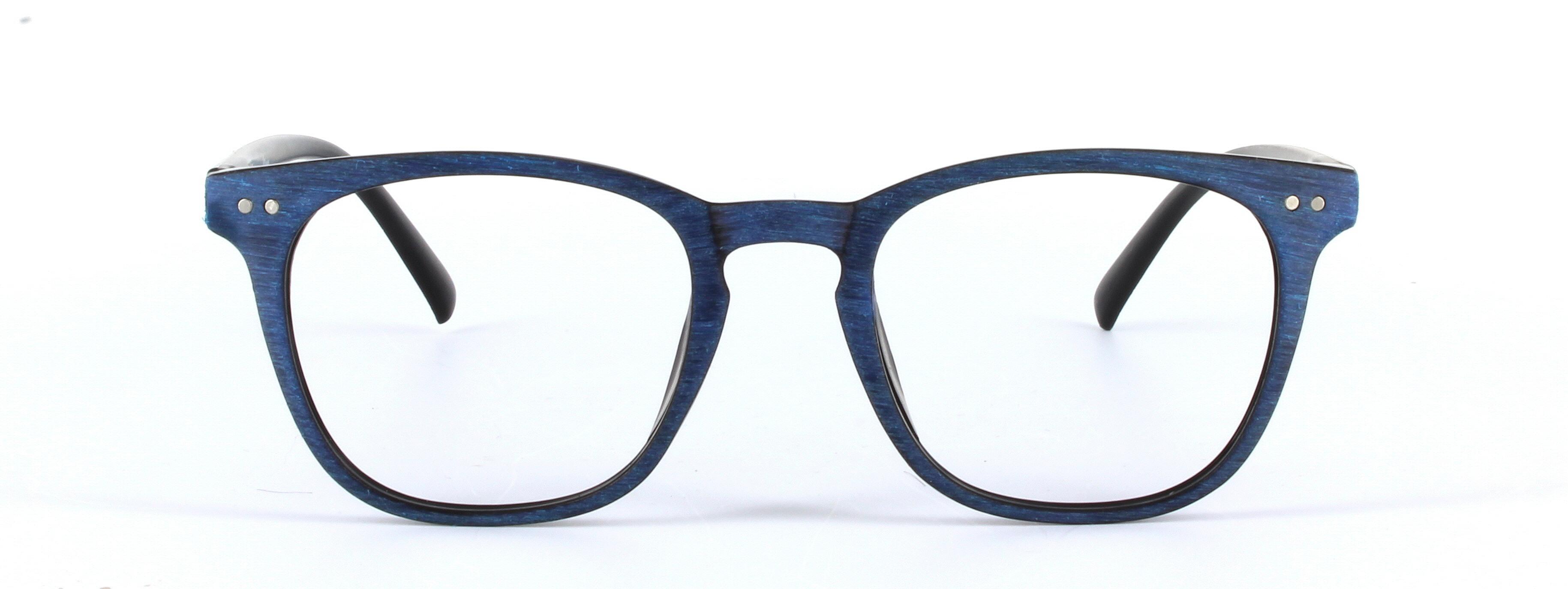 Aubrey Blue Full Rim Oval Round Plastic Glasses - Image View 5