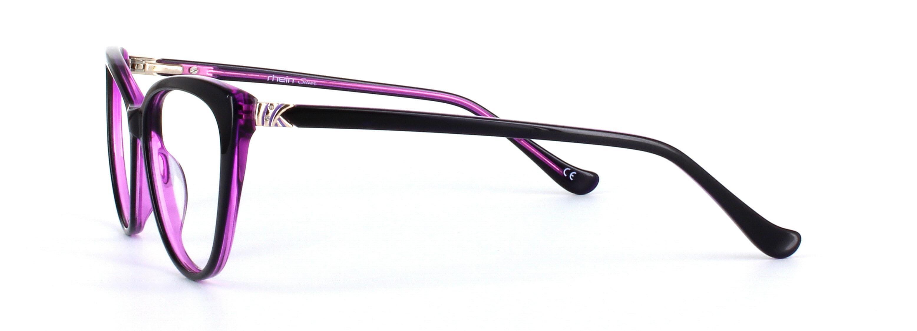 Lydia Purple Full Rim Cat Eye Acetate Glasses - Image View 2