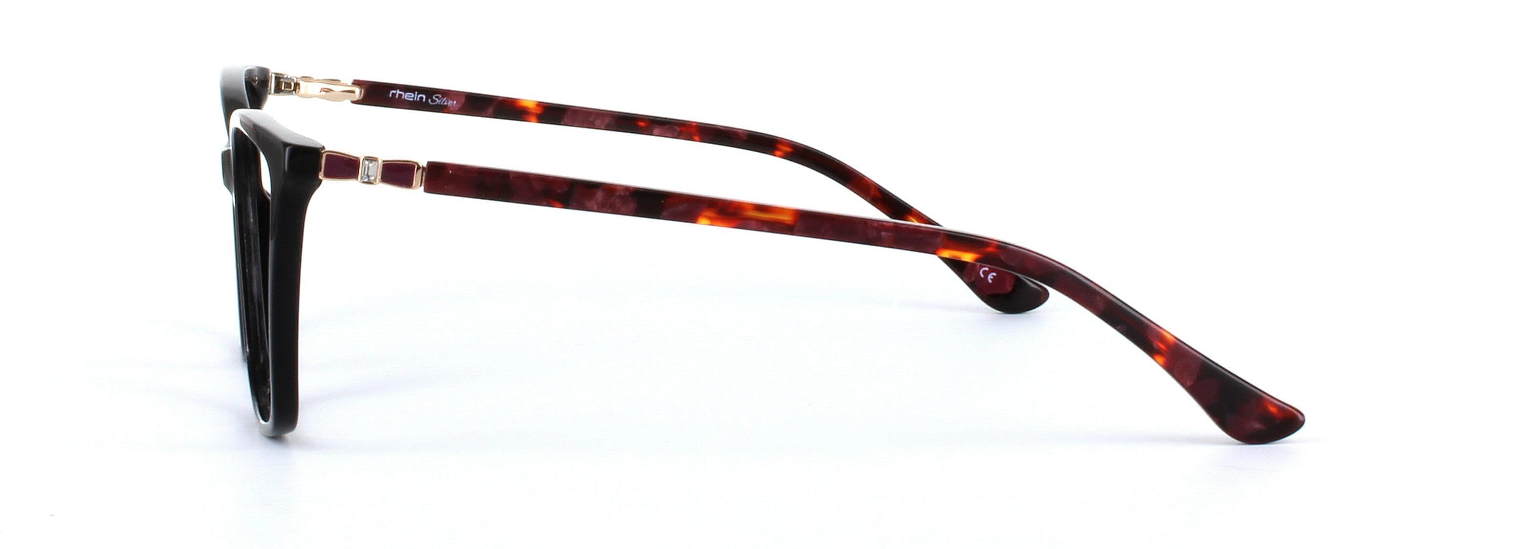 Gloria Black Full Rim Cat Eye Acetate Glasses - Image View 2