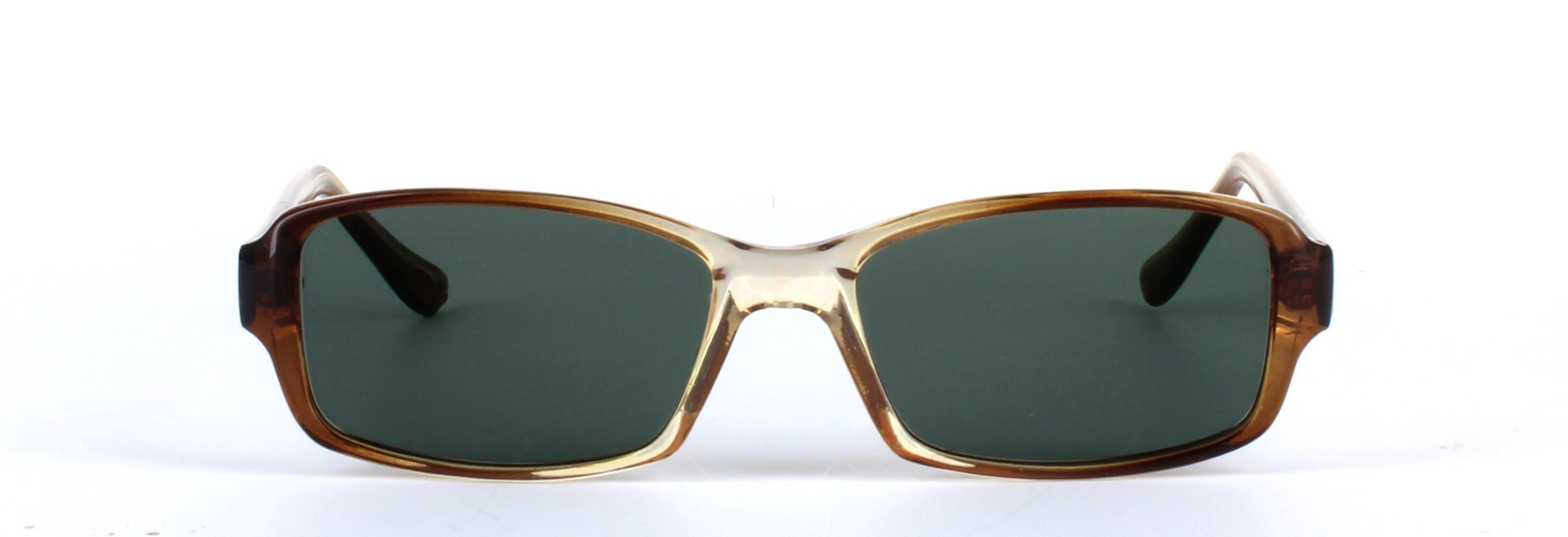 Chico Brown Full Rim Rectangular Plastic Sunglasses - Image View 5