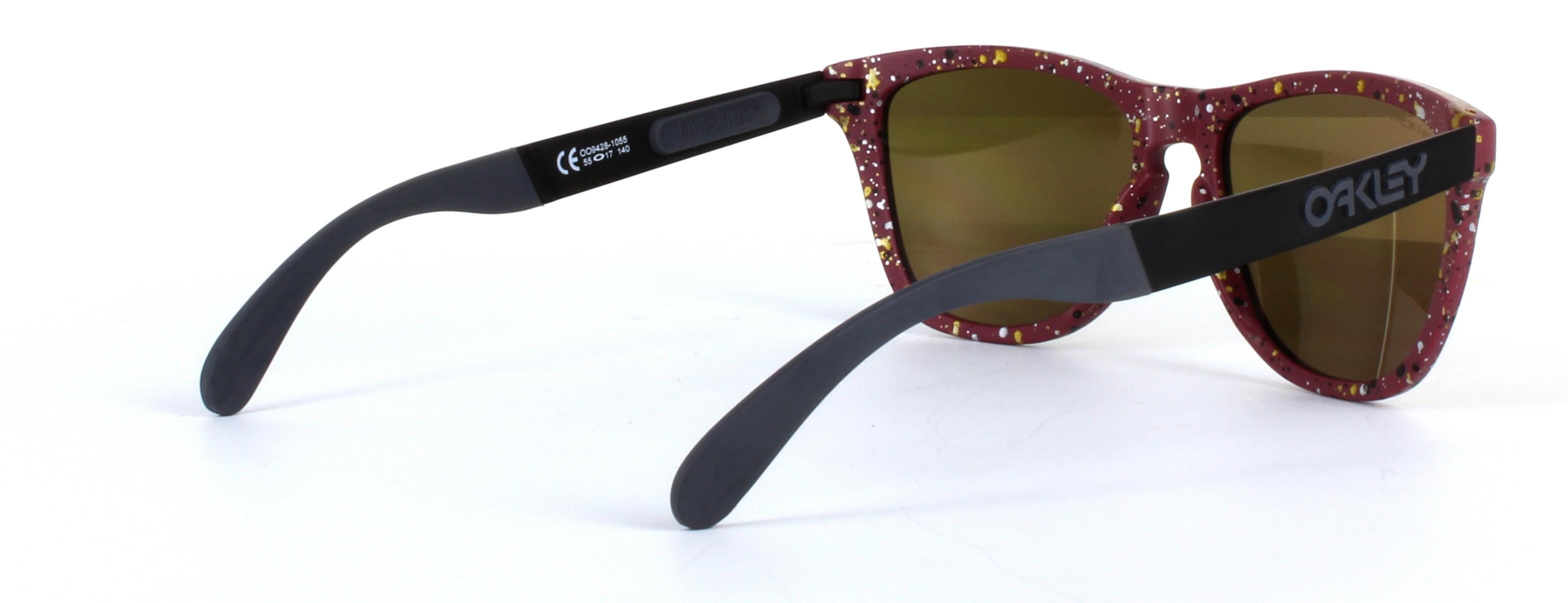 Oakley (O9428) Red Full Rim Rectangular Plastic Prescription Sunglasses - Image View 4