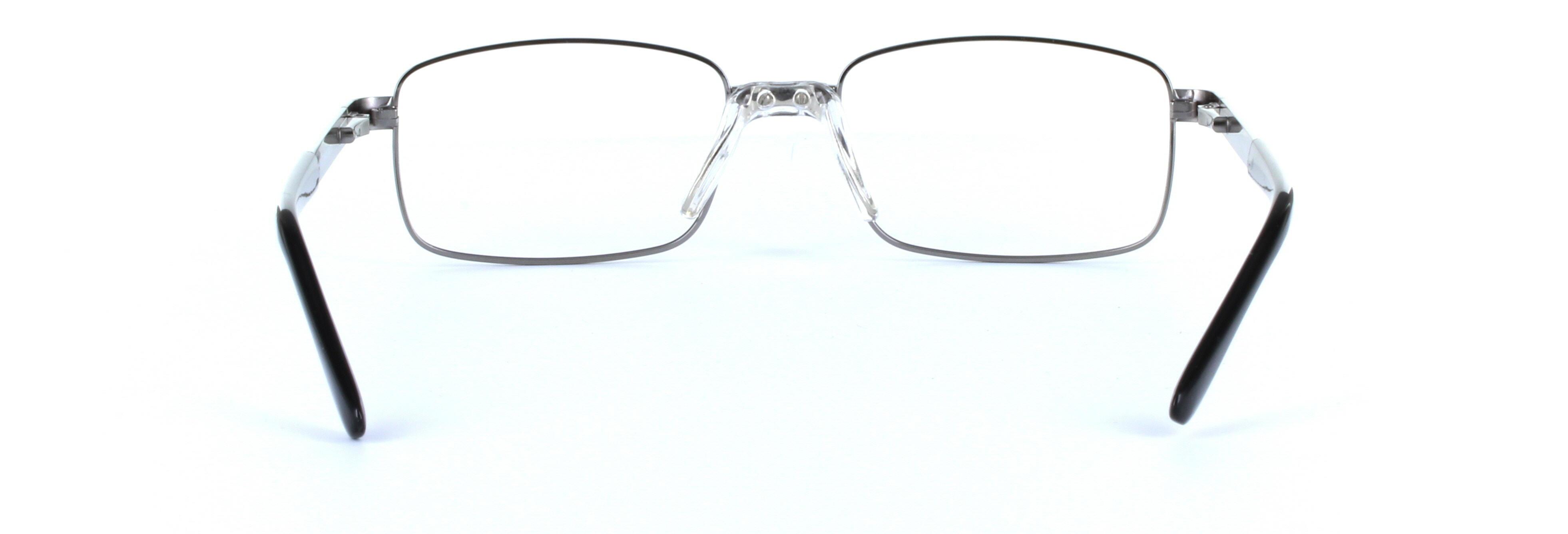 Jackson Gunmetal Full Rim Rectangular Metal Glasses - Image View 3