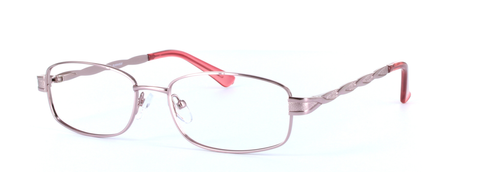 Anna Pink Full Rim Oval Rectangular Metal Glasses - Image View 1