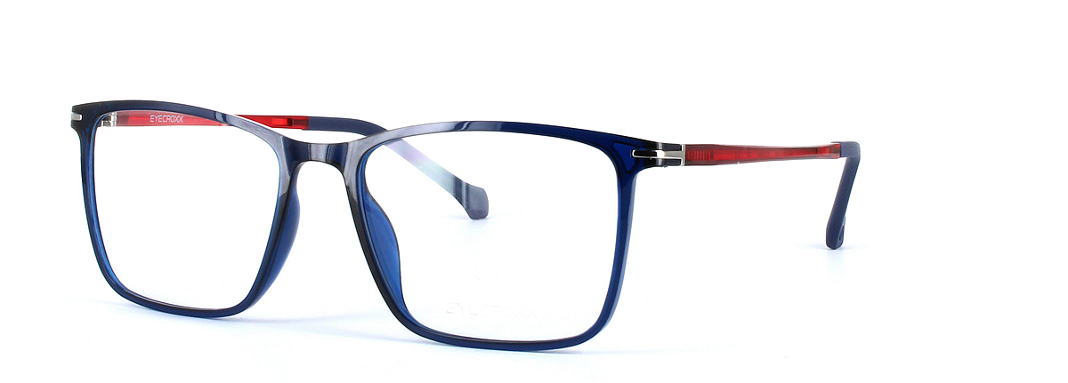 Eyecroxx 588-C3 Blue Full Rim Plastic Glasses - Image View 1