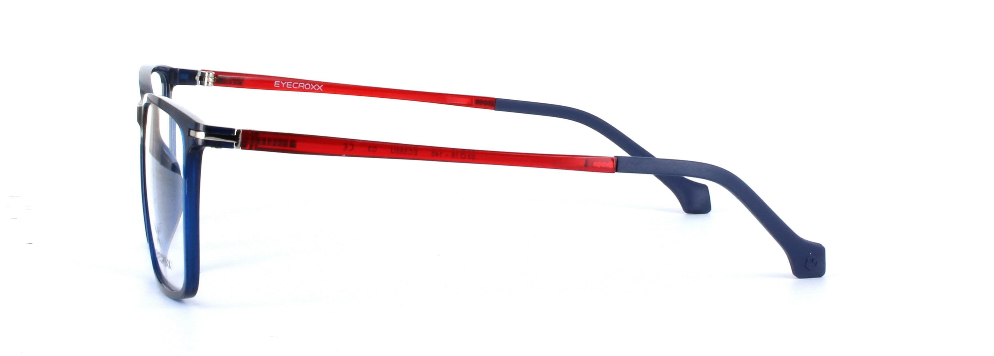 Eyecroxx 588-C3 Blue Full Rim Plastic Glasses - Image View 2