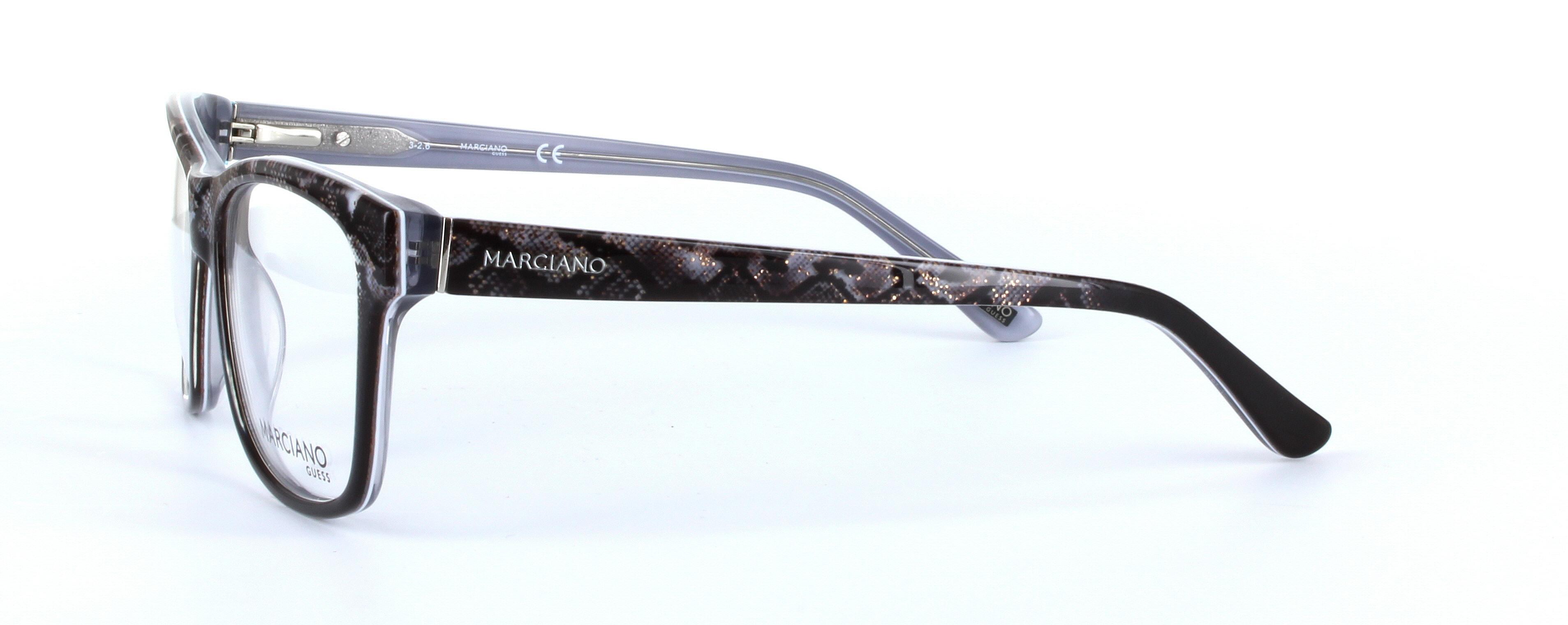 GUESS MARCIANO (GM0279-005) Black Full Rim Oval Rectangular Acetate Glasses - Image View 2