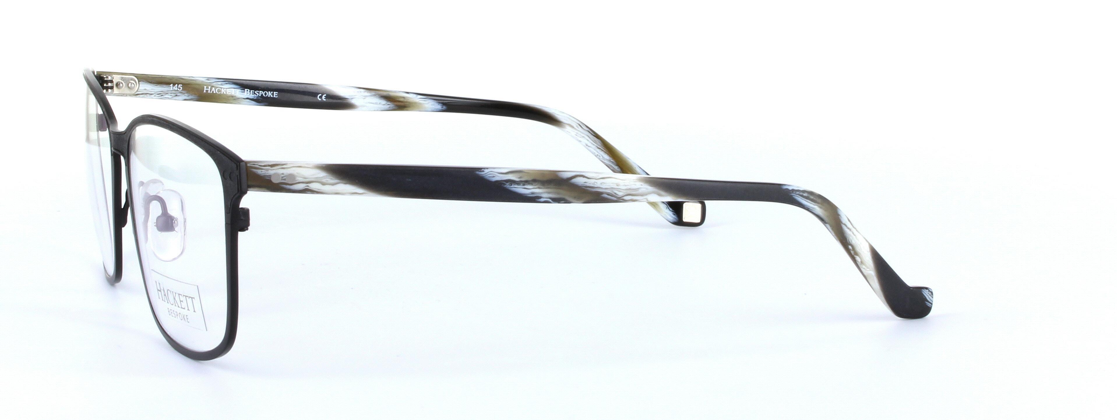 HACKETT BESPOKE (177-02) Black Full Rim Oval Square Metal Glasses - Image View 2