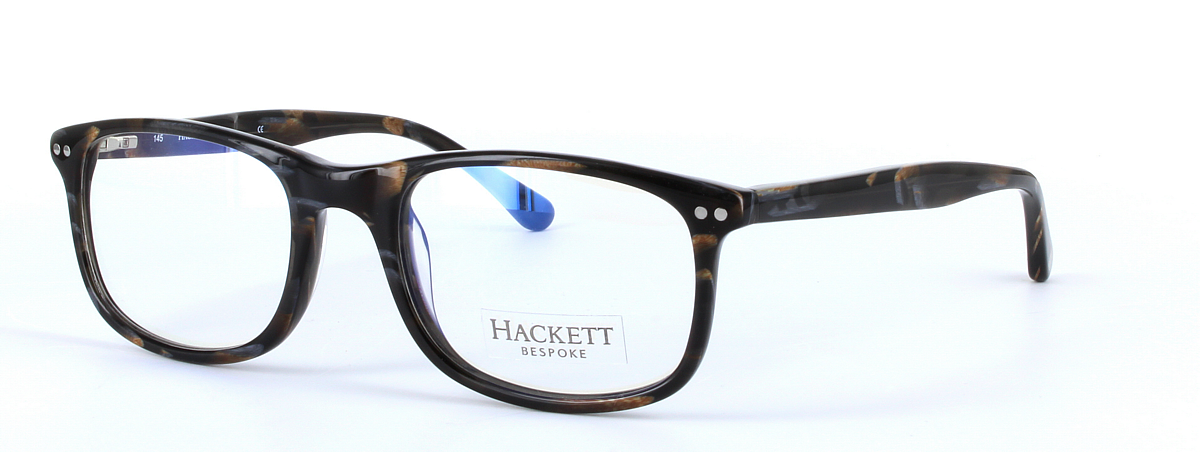 HACKETT BESPOKE (HEB123-936) Black Full Rim Oval Square Acetate Glasses - Image View 1