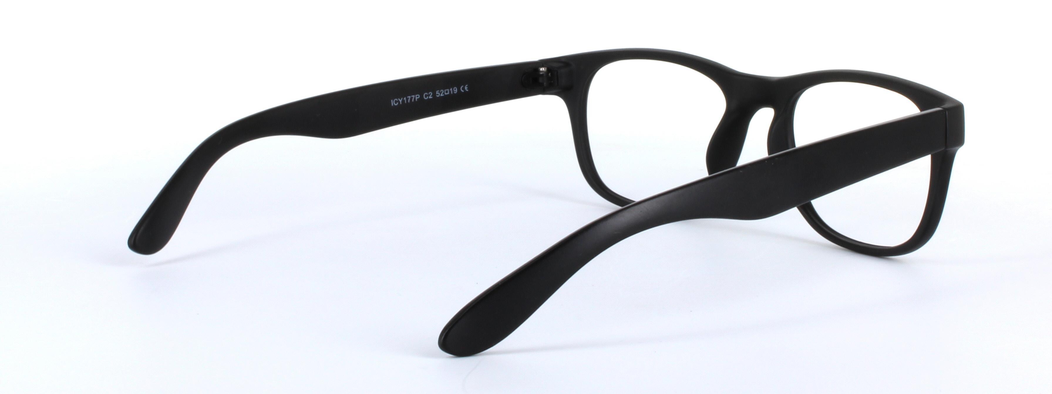 Brazil Black Full Rim Oval Plastic Glasses - Image View 4