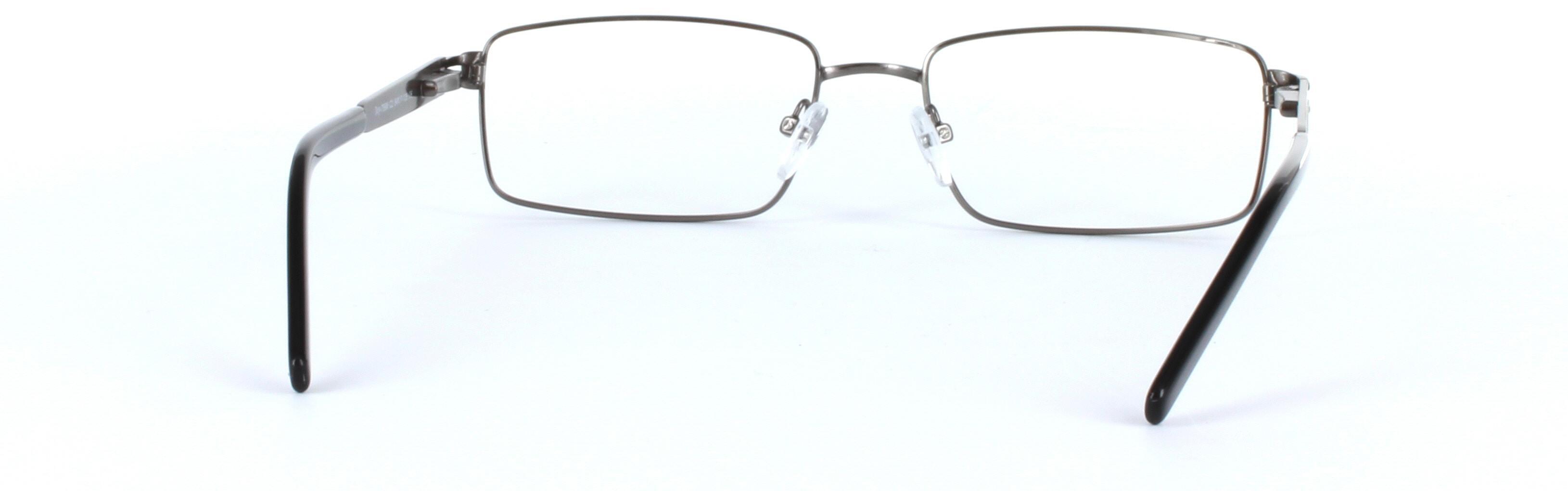 Gunmetal Full Rim Rectangular Metal Glasses Varna - Image View 3