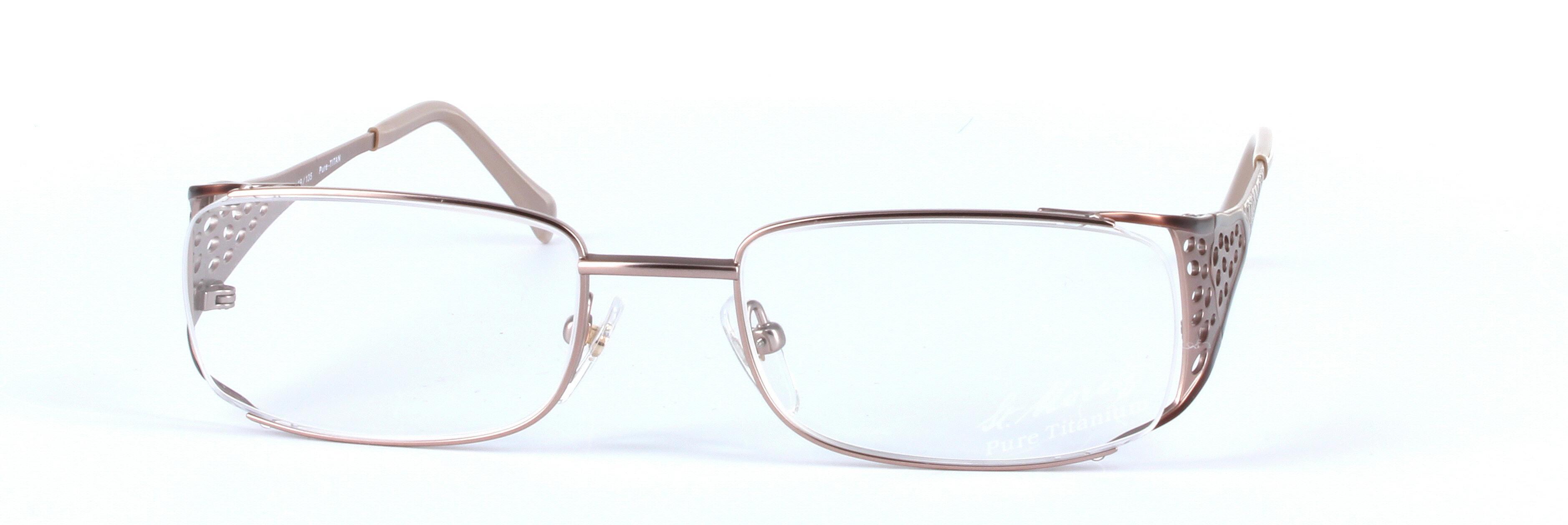 L'ART St-MORITZ (4782-002) Brown Full Rim Rectangular Metal Glasses - Image View 5