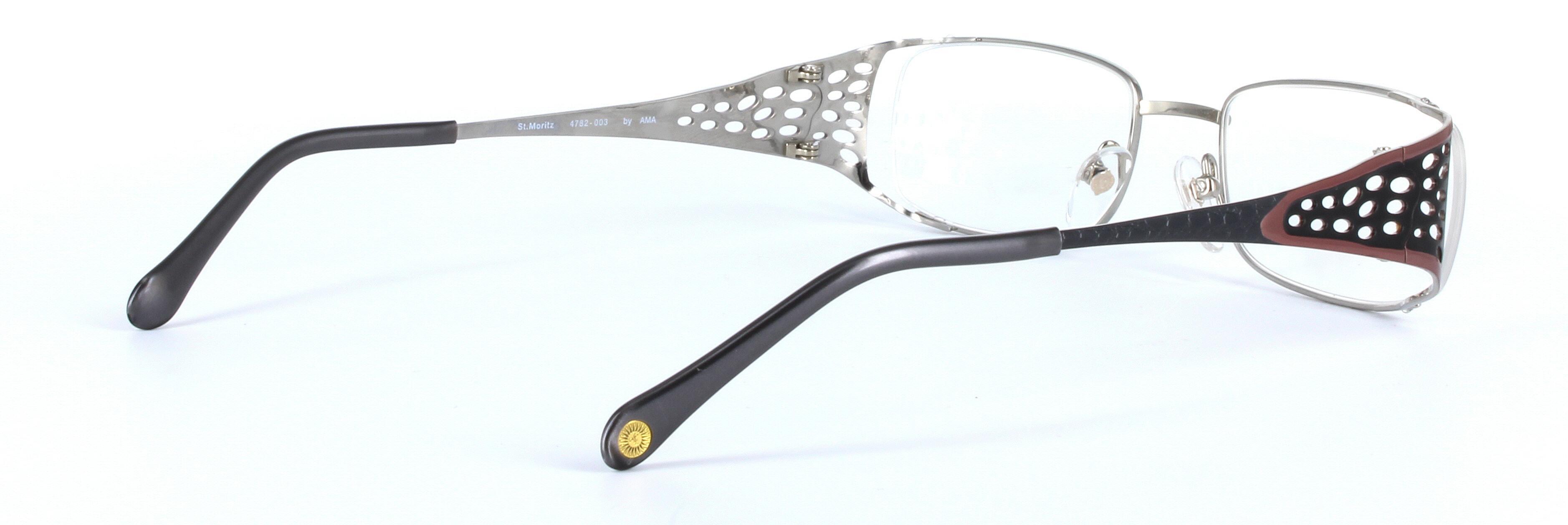 L'ART St-MORITZ (4782-003) Silver Full Rim Rectangular Metal Glasses - Image View 4