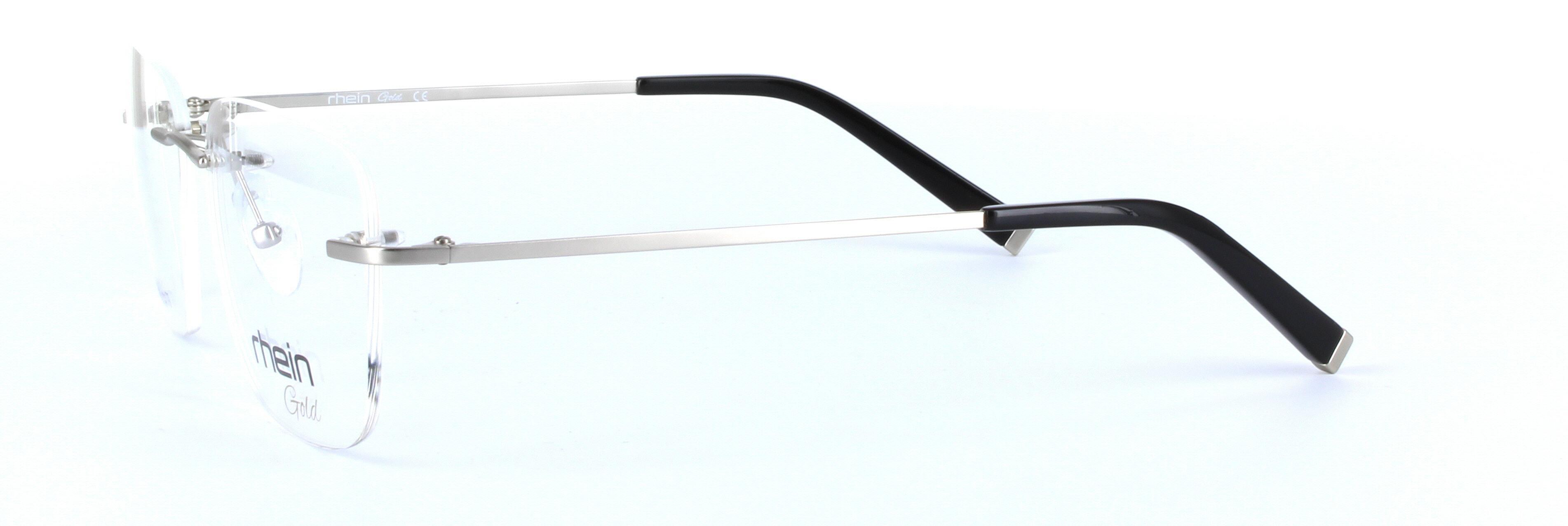 Chandler Titanium Silver Rimless Rectangular Titanium Glasses - Image View 2