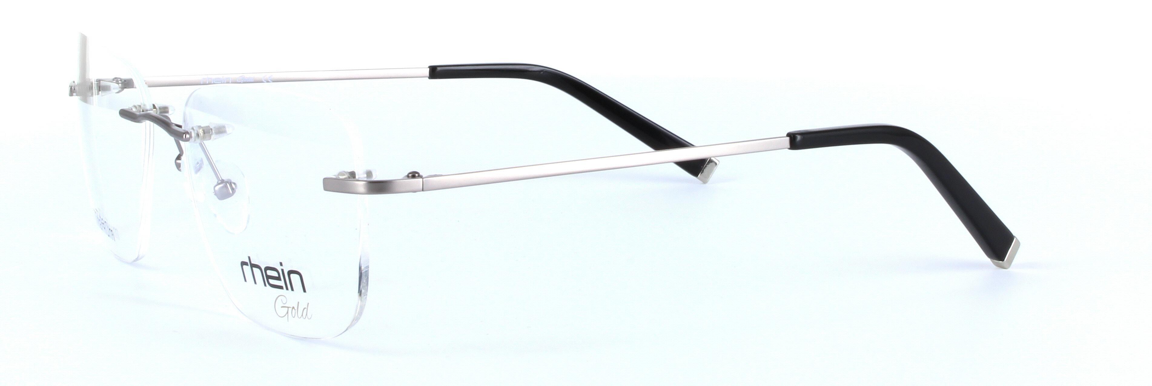 Chandler Titanium Gunmetal Rimless Rectangular Titanium Glasses - Image View 2