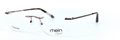 Hope Titanium Brown Rimless Rectangular Titanium Glasses - Image View 1