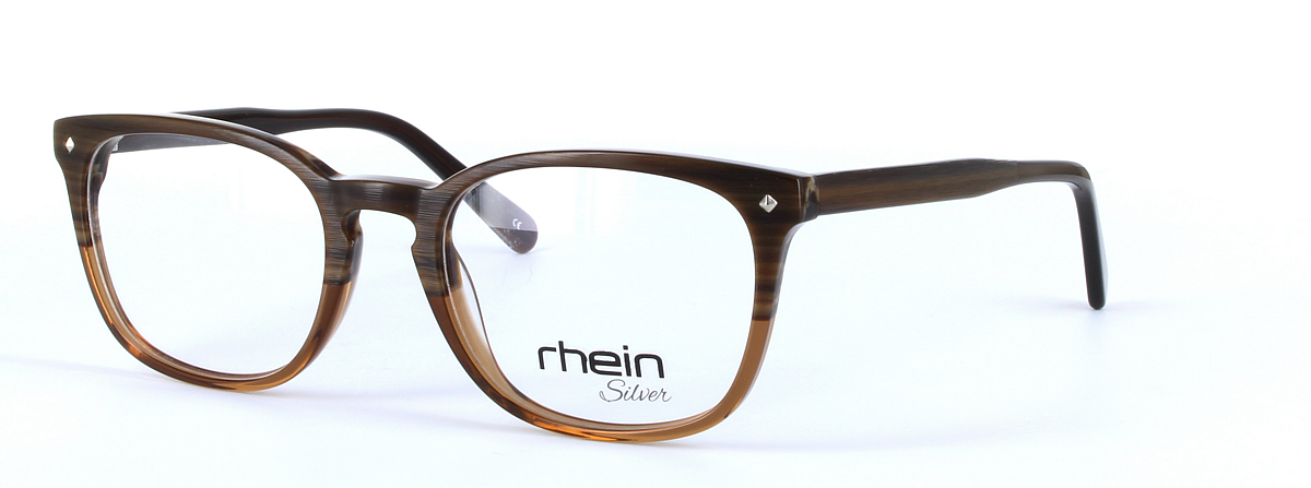 Comet Brown and Light Brown Full Rim Oval Plastic Glasses - Image View 1
