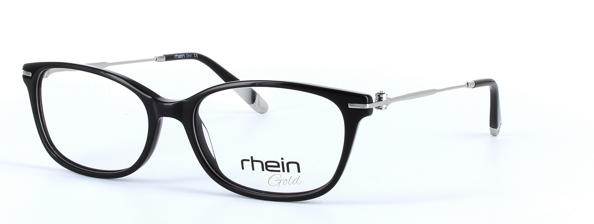 Locarno Black Full Rim Oval Plastic Glasses - Image View 1