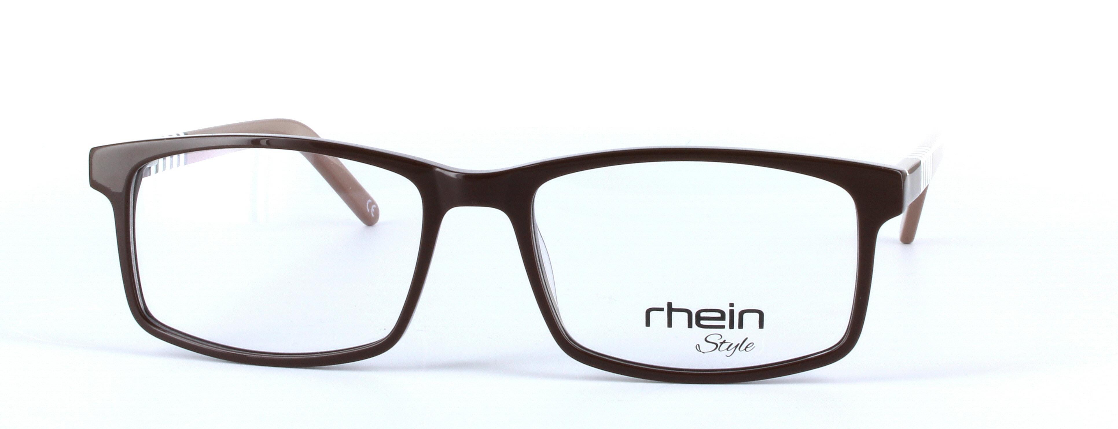 Binka Brown Full Rim Rectangular Plastic Glasses - Image View 5