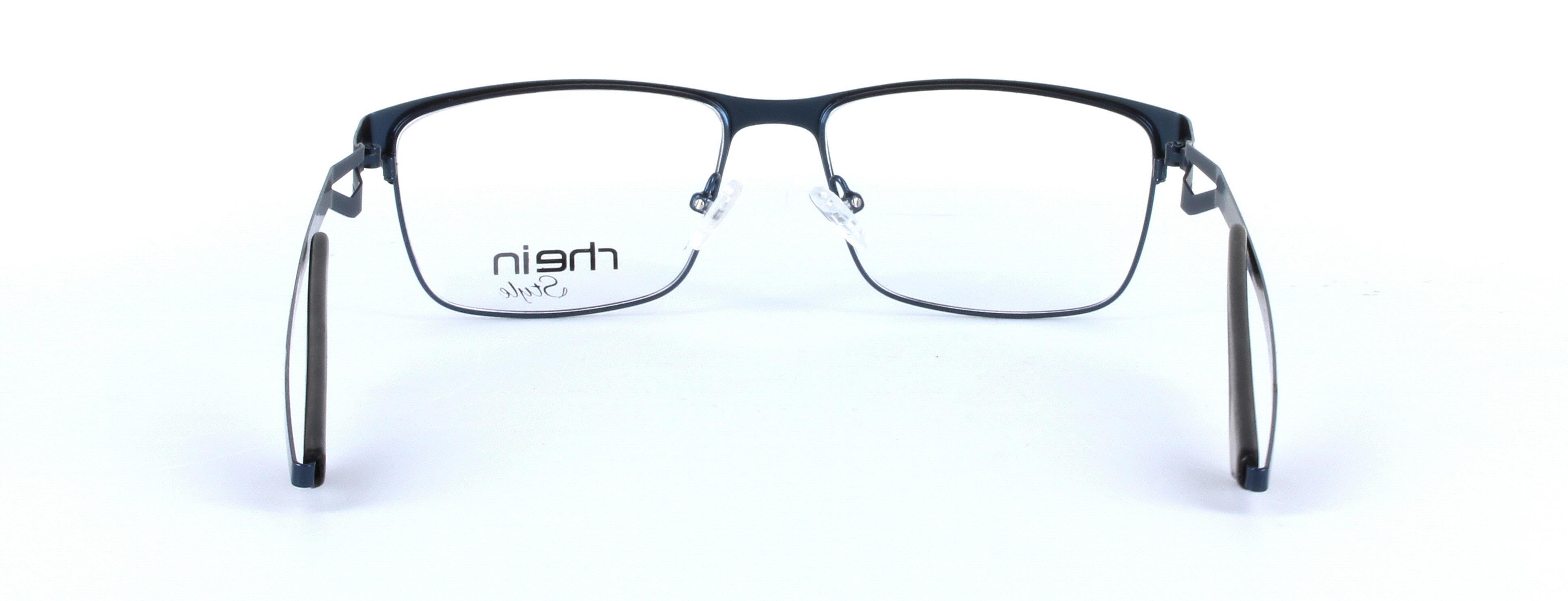 Carl Blue Full Rim Round Metal Glasses - Image View 3