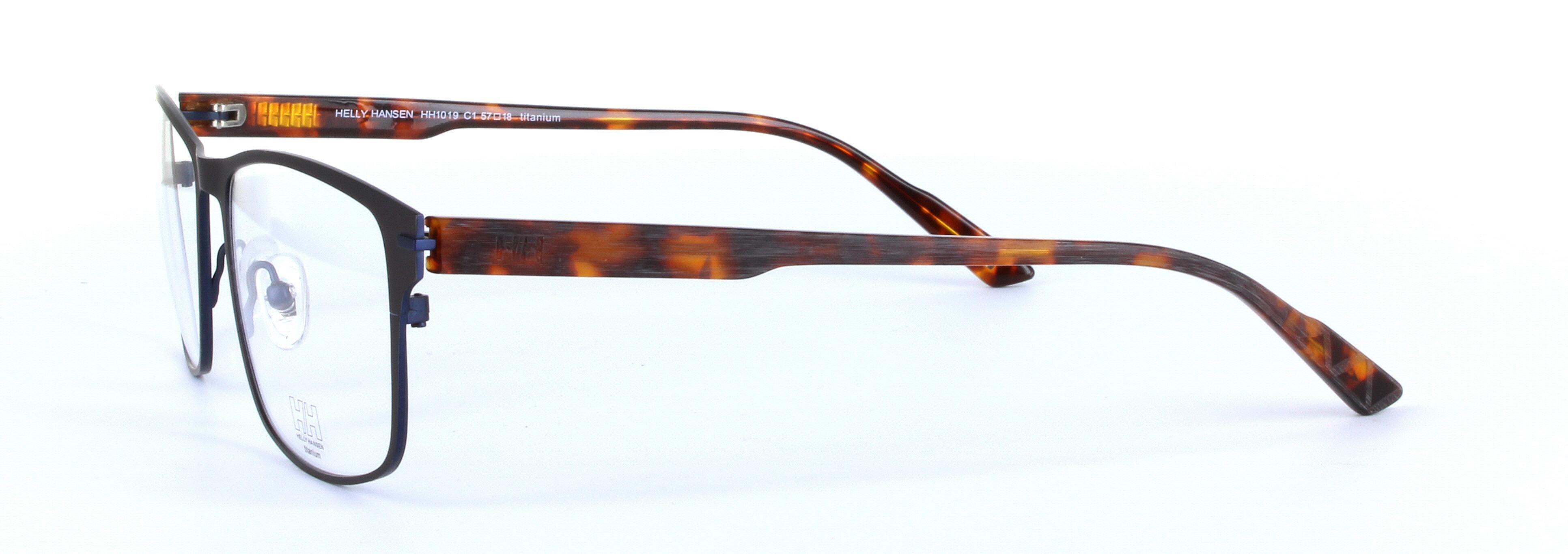 Helly Hansen HH 1019 Brown Full Rim Rectangular Square Metal Glasses - Image View 2
