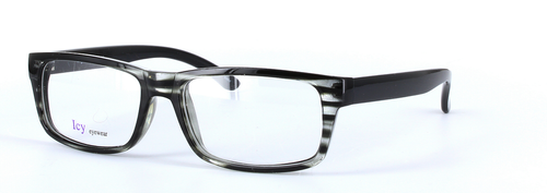 ICY 160 Grey Full Rim Rectangular Square Plastic Glasses - Image View 1