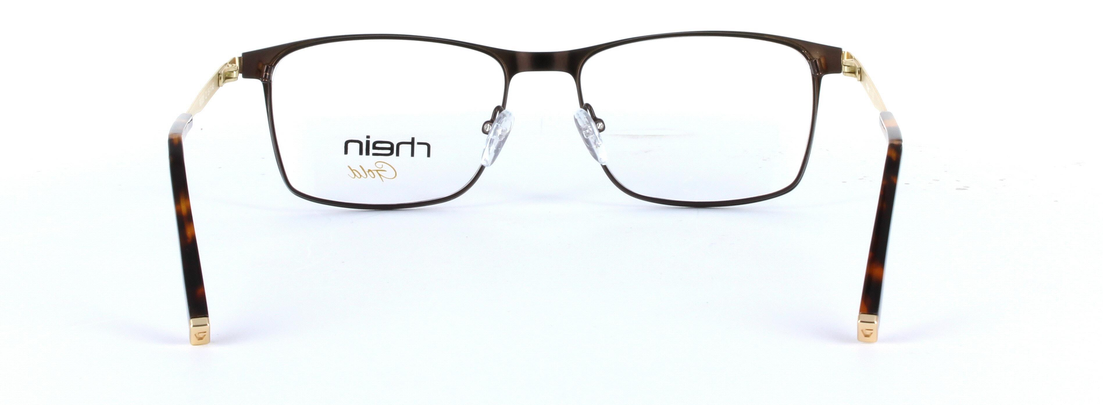 Adam Gunmetal Oval Rectangular Metal Glasses - Image View 3