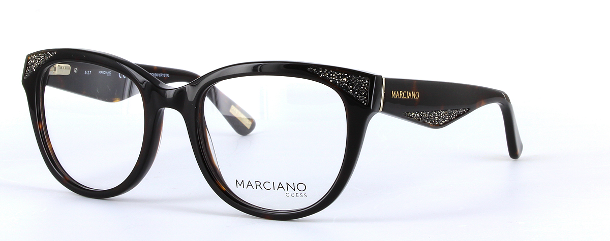 GUESS MARCIANO (GM0319-052) Tortoise Full Rim Oval Acetate Glasses - Image View 1