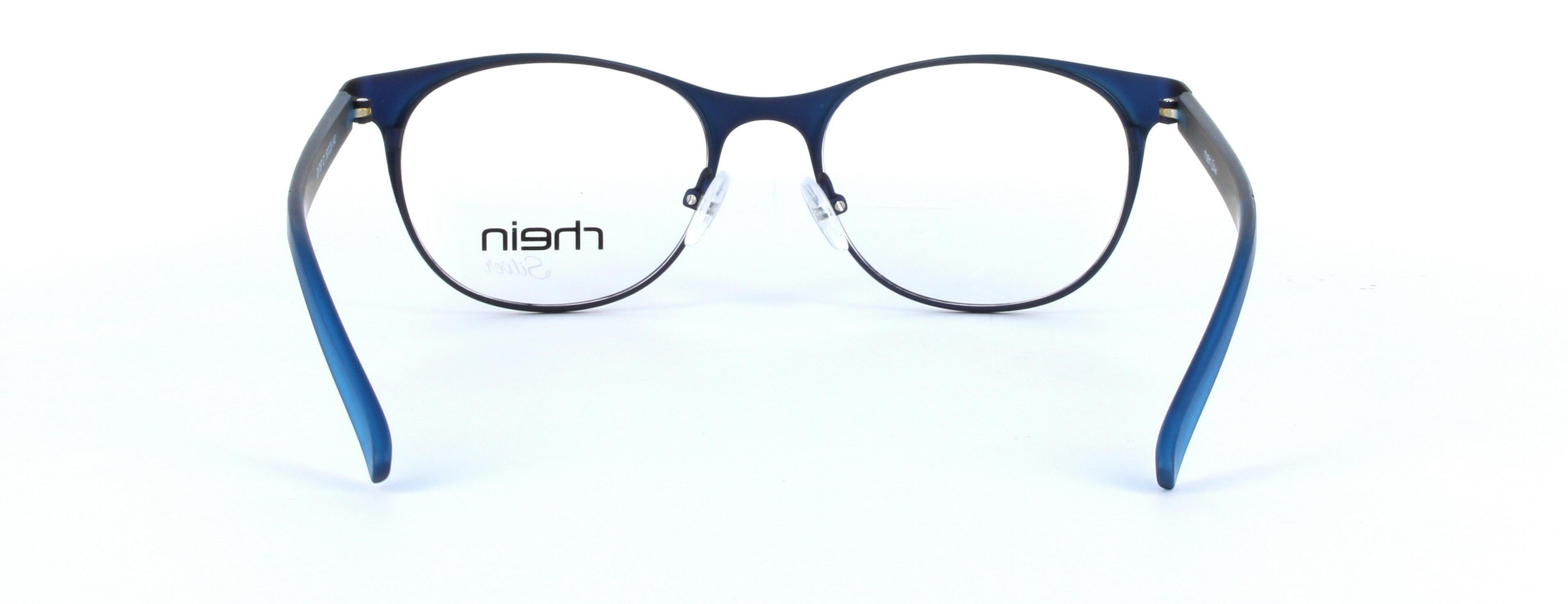 Isra Blue Full Rim Round Metal Glasses - Image View 3