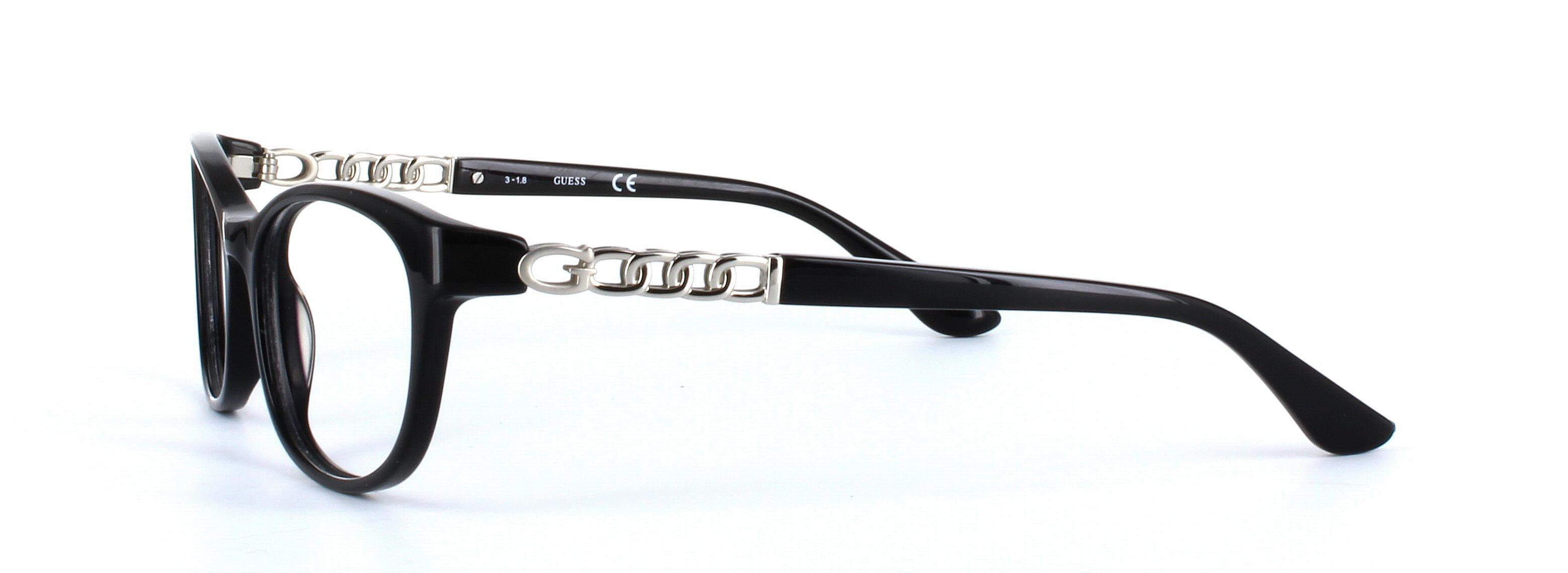 GUESS (GU2688-001) Black Full Rim Oval Acetate Glasses - Image View 2