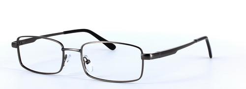 Kristo Gunmetal Full Rim Rectangular Metal Glasses - Image View 1