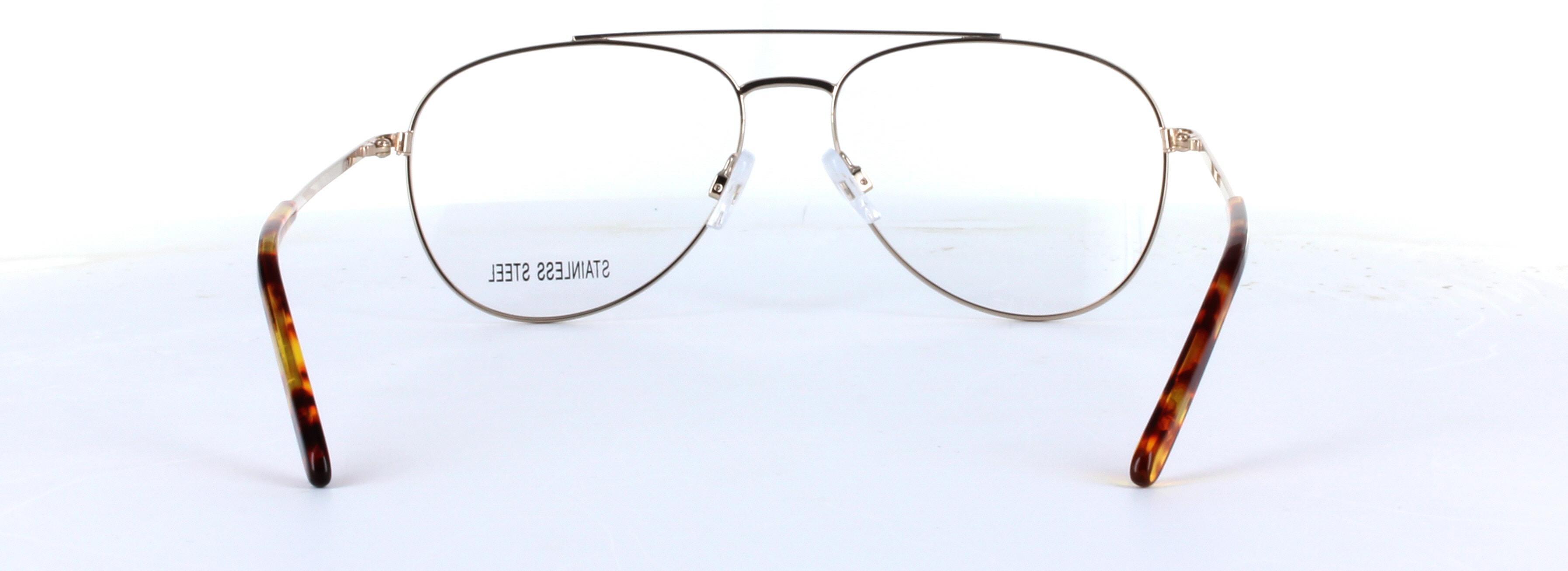 Gianni Gold Full Rim Oval Metal Glasses - Image View 3
