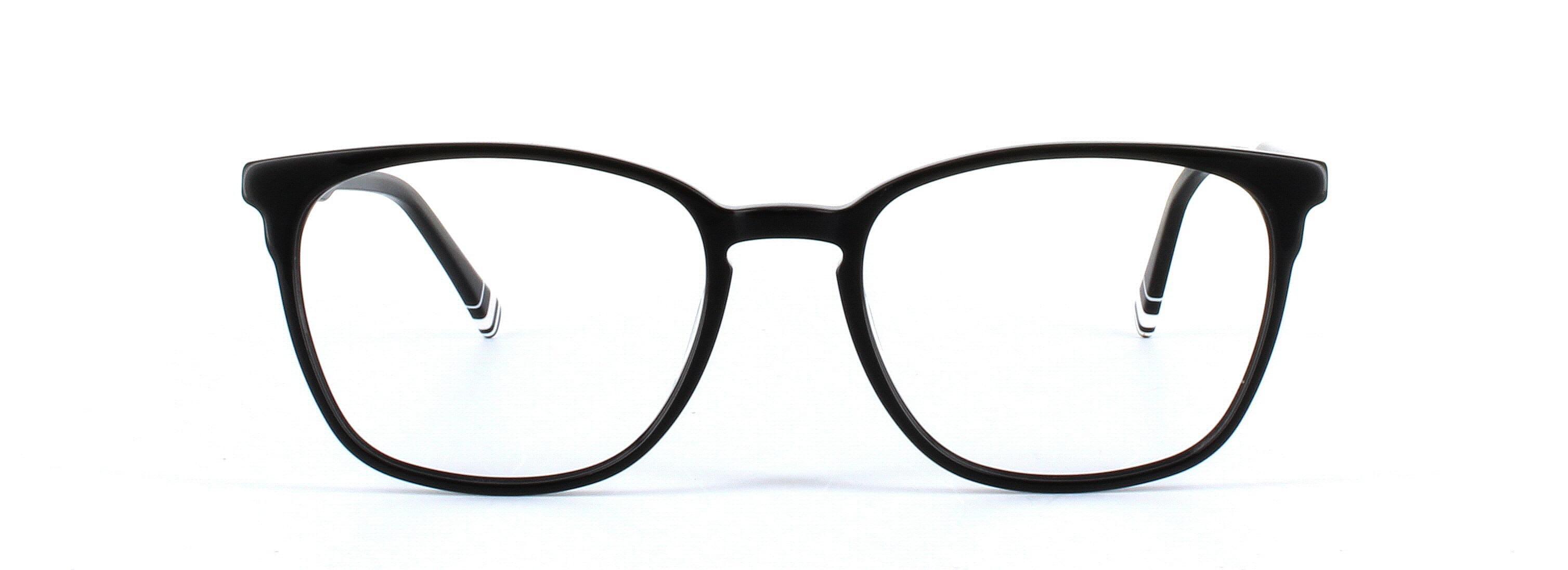 Astley Black Full Rim Round Acetate Glasses - Image View 5