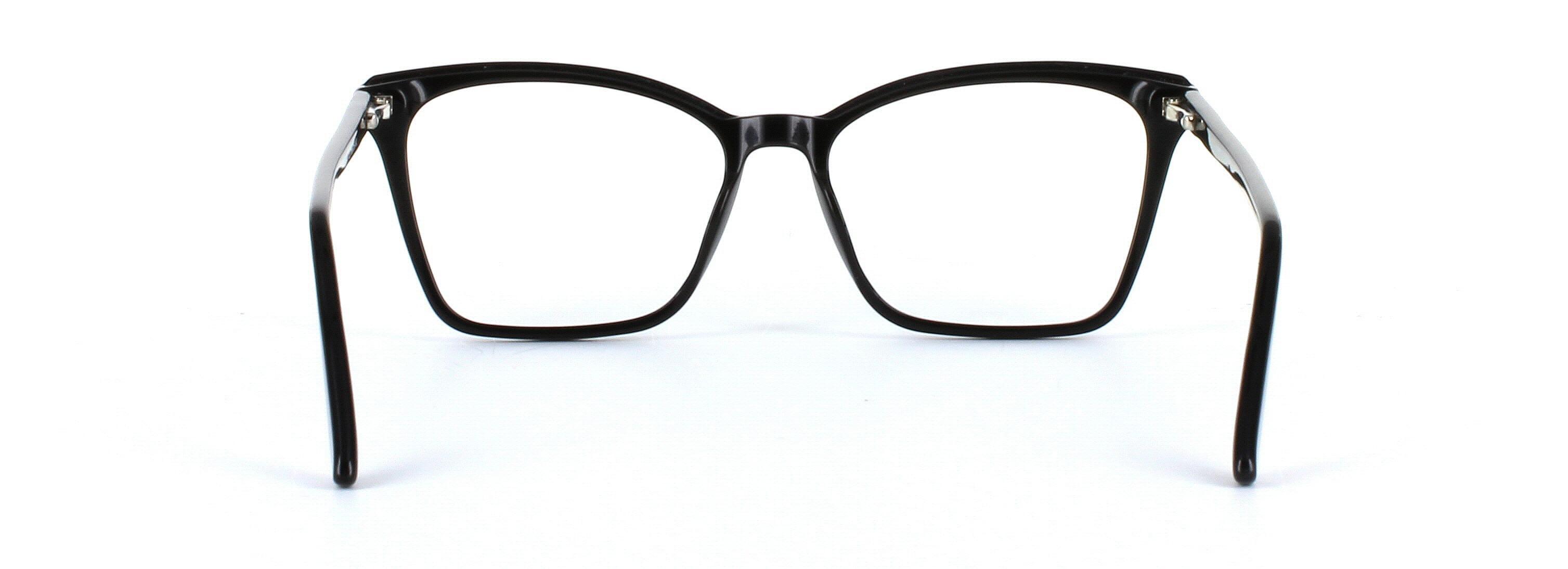 Caelan Black Full Rim Square Plastic Glasses - Image View 3