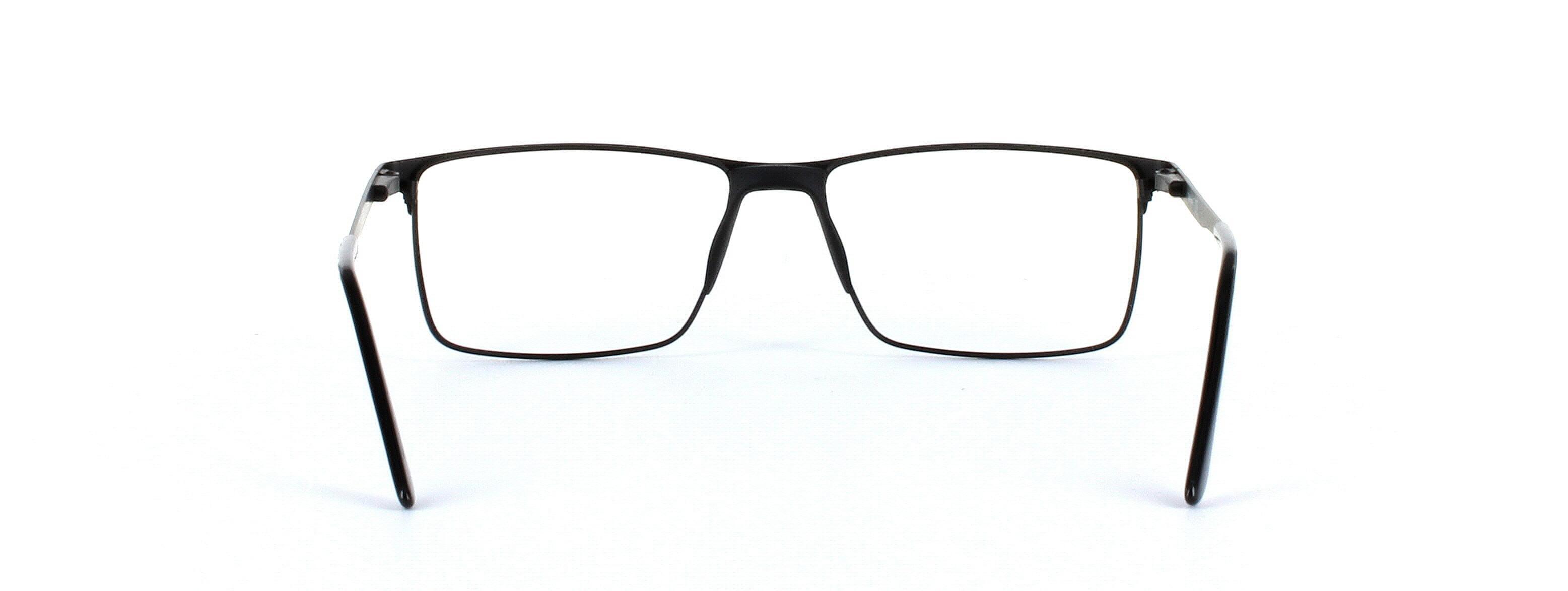 Burnaby Black Full Rim Rectangular Metal Glasses - Image View 3