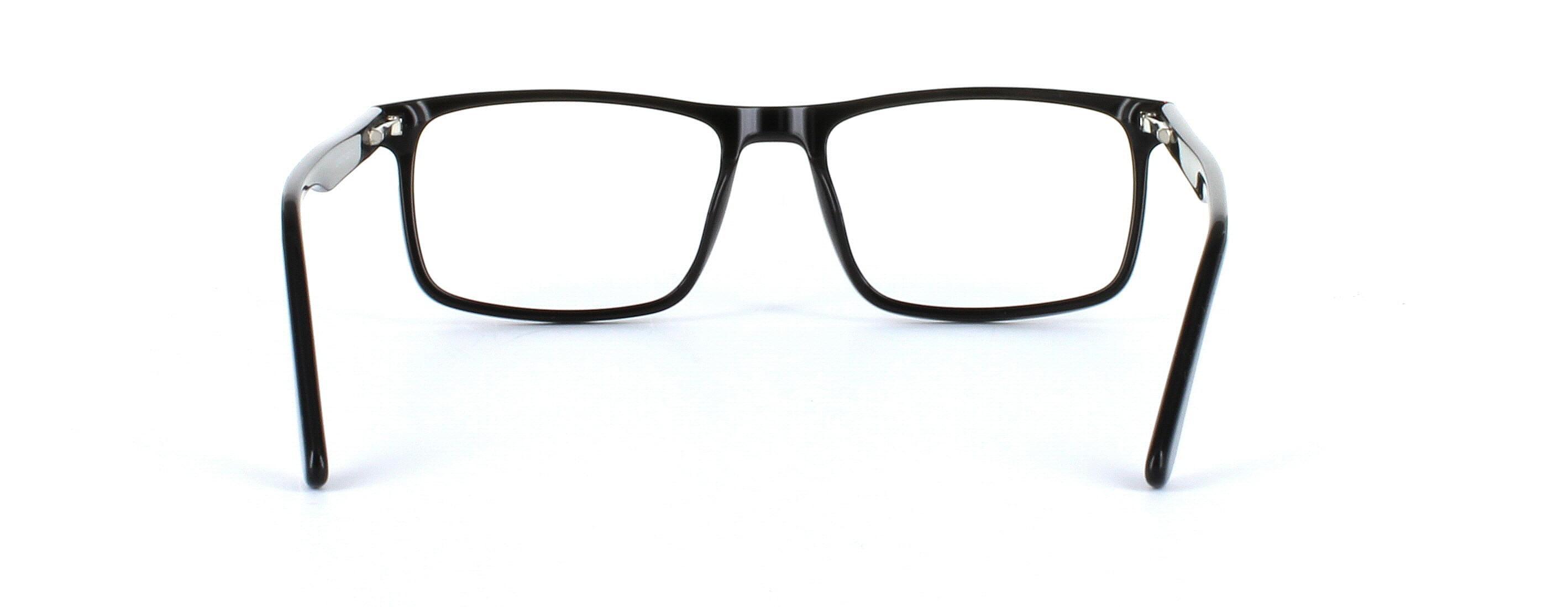 Livadia in shiny black - unisex acetate glasses - image view 3