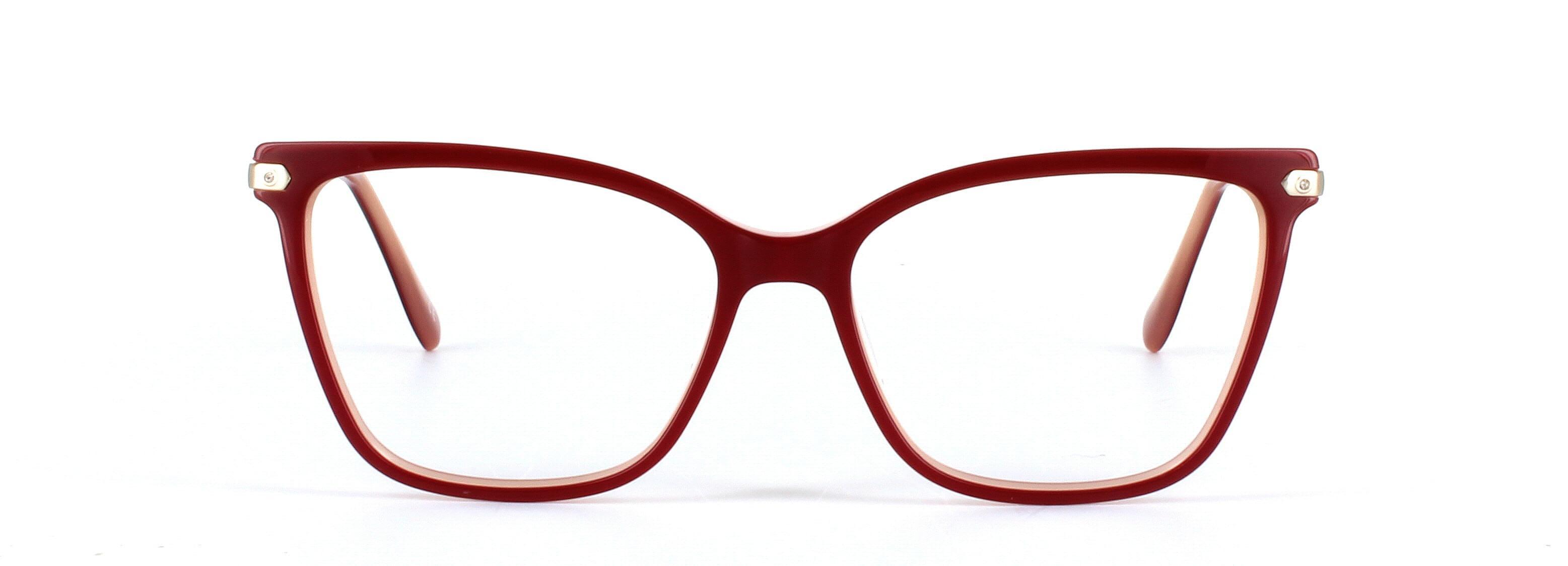 Harleigh Red Full Rim Square Acetate Glasses - Image View 5