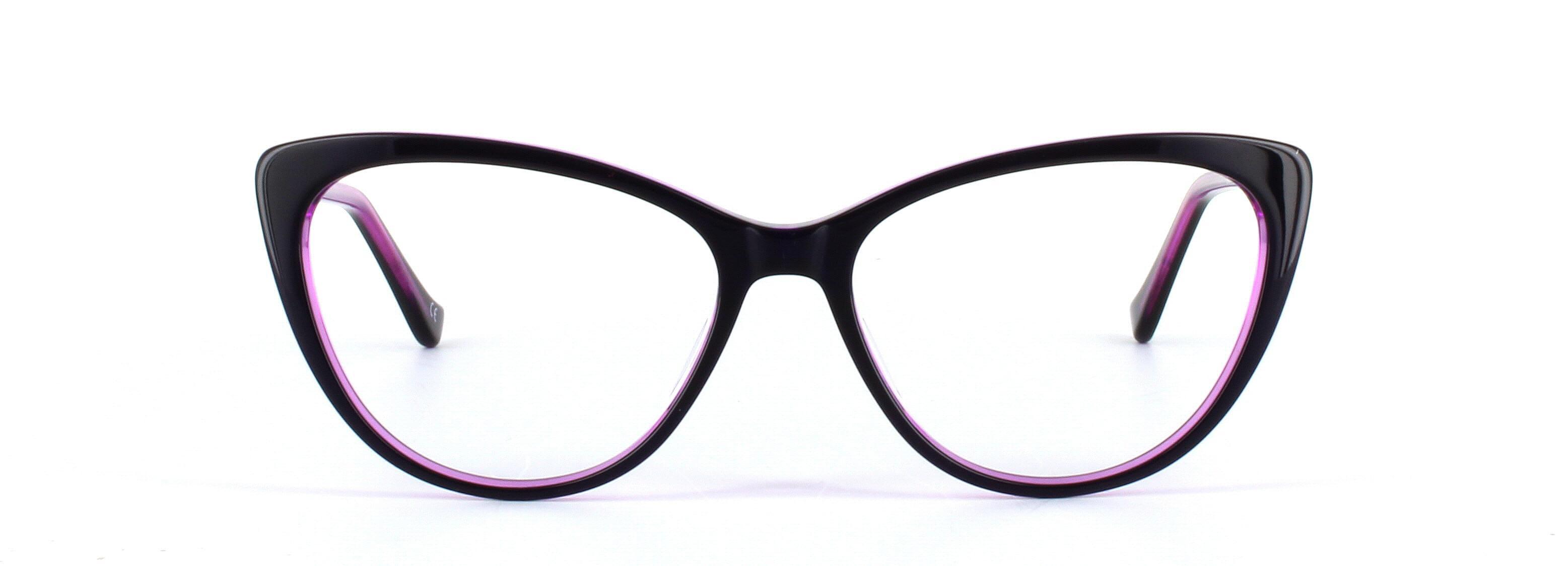 Lydia Purple Full Rim Cat Eye Acetate Glasses - Image View 5