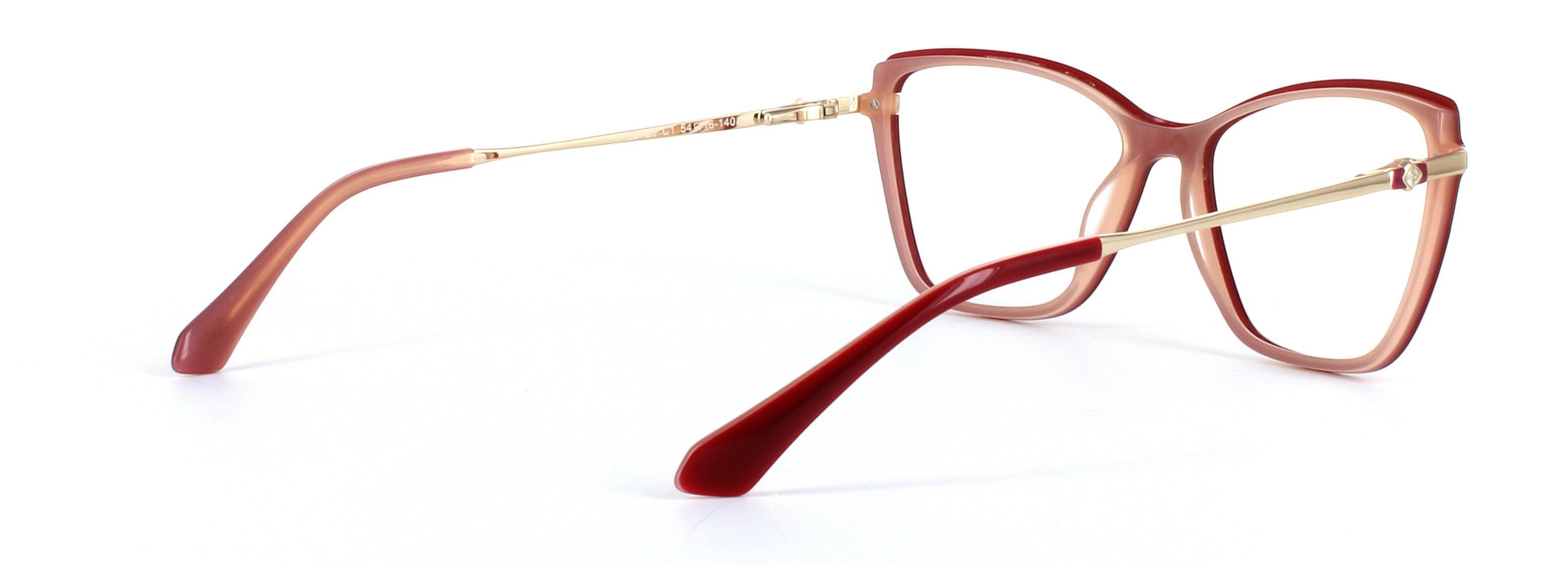 Jeanine Red Full Rim Acetate Glasses - Image View 4