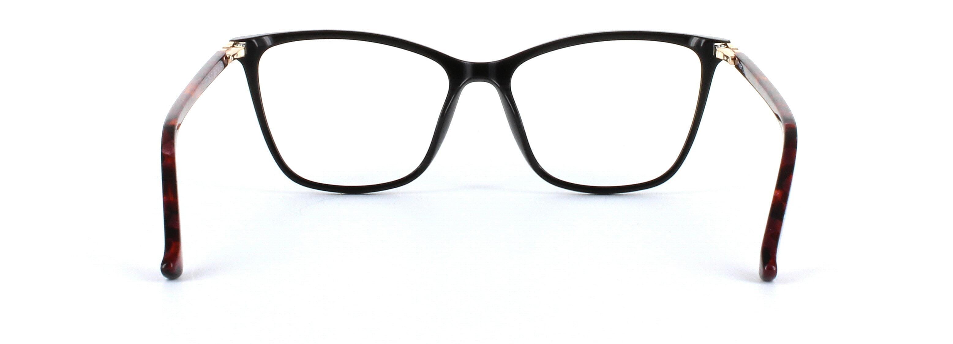 Gloria Black Full Rim Cat Eye Acetate Glasses - Image View 3