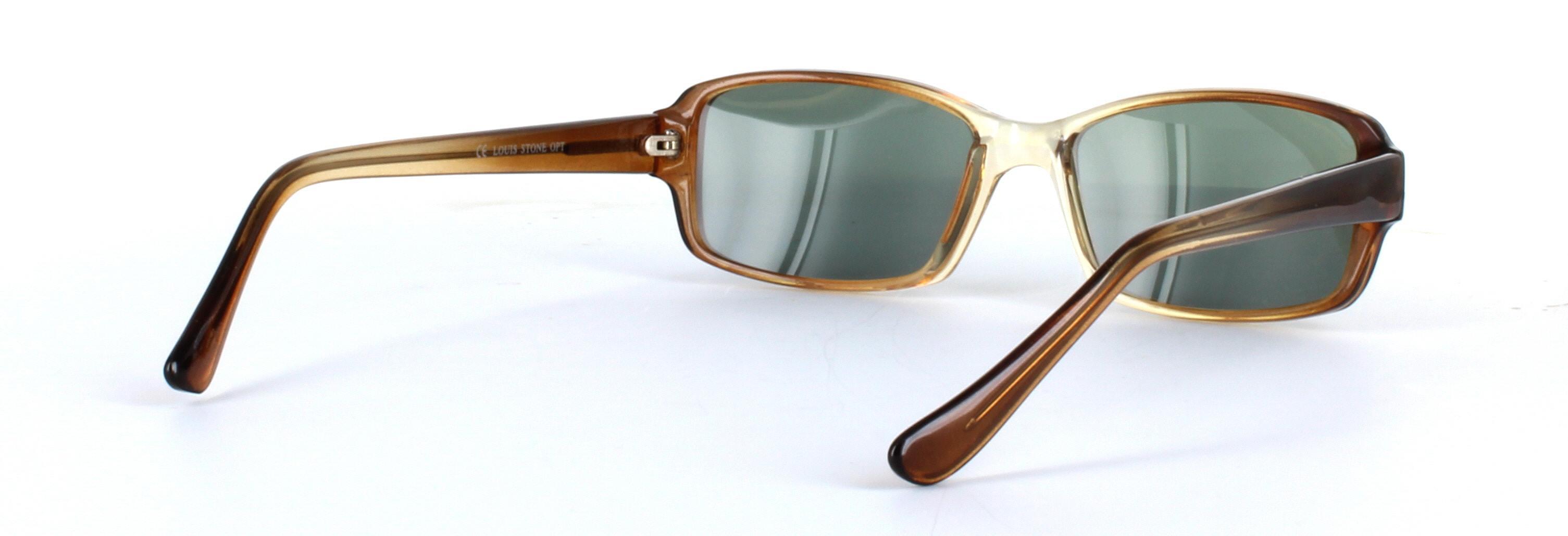 Chico Brown Full Rim Rectangular Plastic Sunglasses - Image View 4