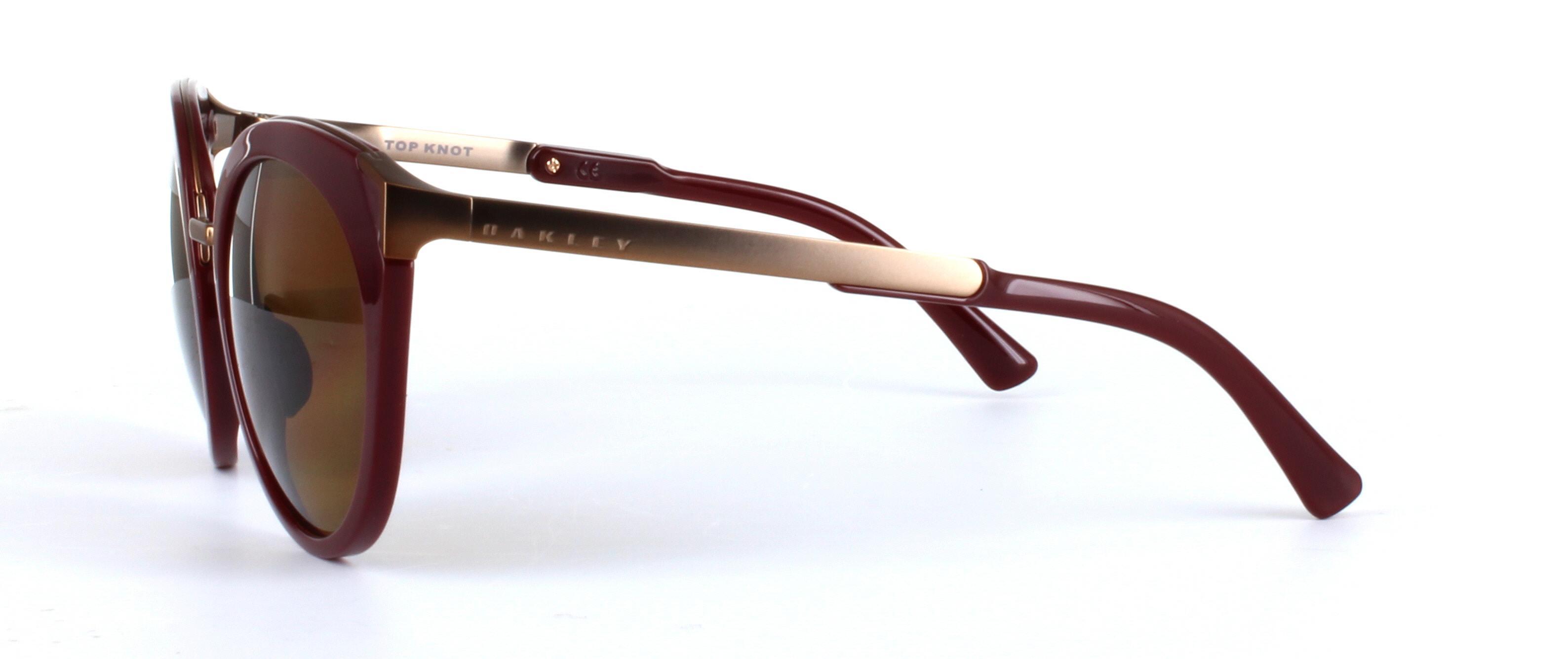 Oakley (O9434) Burgundy Full Rim Plastic Prescription Sunglasses - Image View 2