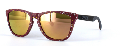 Oakley (O9428) Red Full Rim Rectangular Plastic Sunglasses - Image View 1