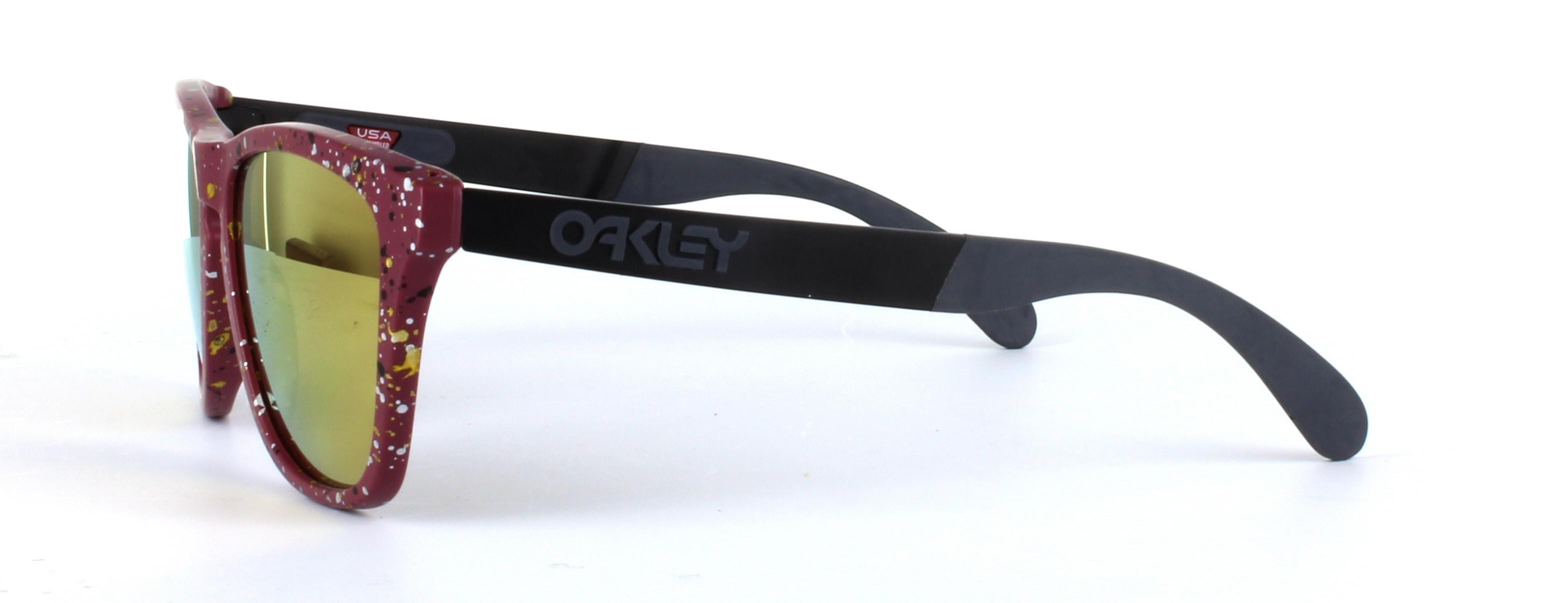 Oakley (O9428) Red Full Rim Rectangular Plastic Sunglasses - Image View 2