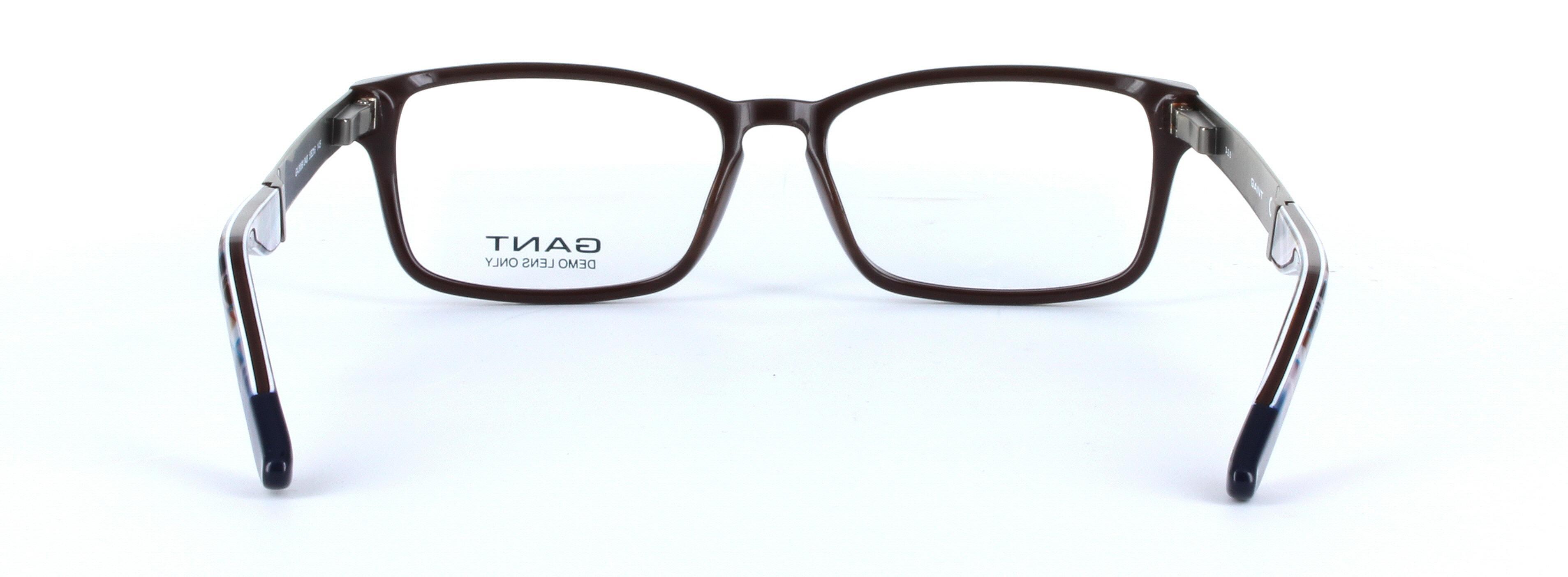 GANT (GA3069-048) Brown Full Rim Oval Rectangular Acetate Glasses - Image View 3